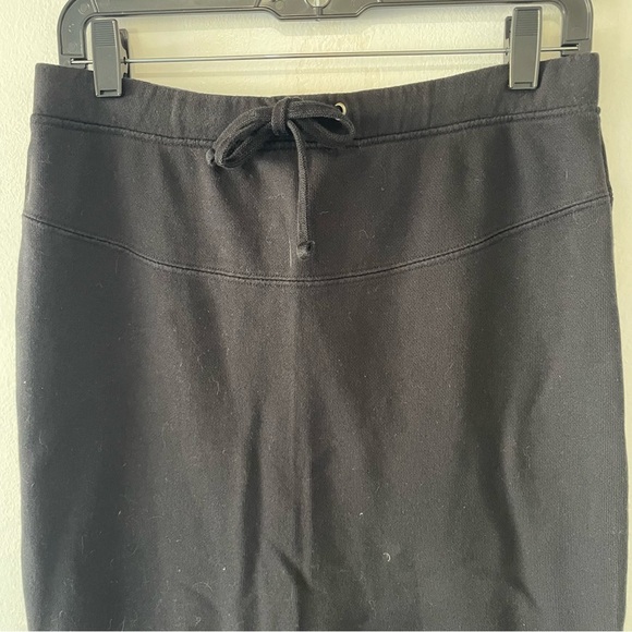 James Peres Black French Terry Drawstring Pencil Midi Skirt 37610 - Picture 5 of 10